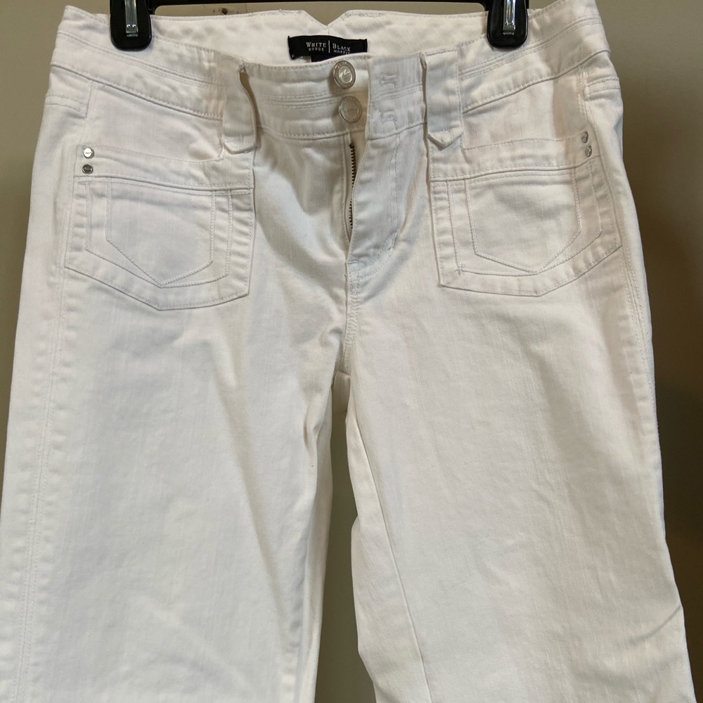 White flare jeans from WHBM